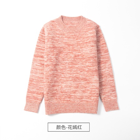 Sonbahar ve kış yeni çocuk kazakları erkek ve kız yuvarlak yakalı kazak renkli kazak gençlerin örme yün alt gömlek