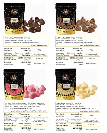 APM КУВЕРТЮРА БЕЛЫЙ ШОКОЛАД СО ВКУСОМ МАЛИНА (2,5 КГ)