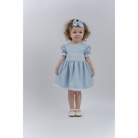 Оптовое платье для маленьких девочек с повязкой на голову 9-24 мес.