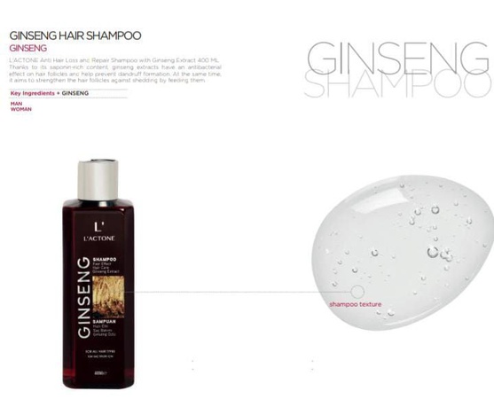 L'ACTONE GINSENG HAIR SHAMPOO 400ML