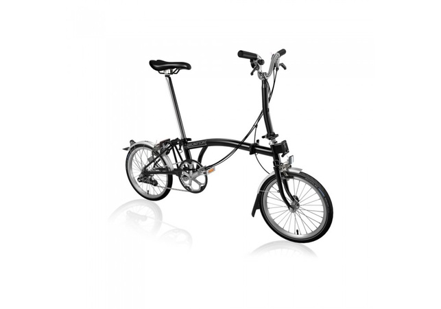 BROMPTON STEEL M6L FOLDING BIKE WITH MUDGUARDS & FRONT CARRIER BLOCK (World Racycles)