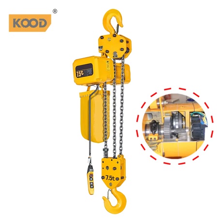 新型 7 吨 6 米建筑材料升降机 KOOD 电动链式葫芦，适用于酒店和零售业，带遥控功能