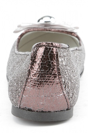 Темно-серебристые балетки fs436