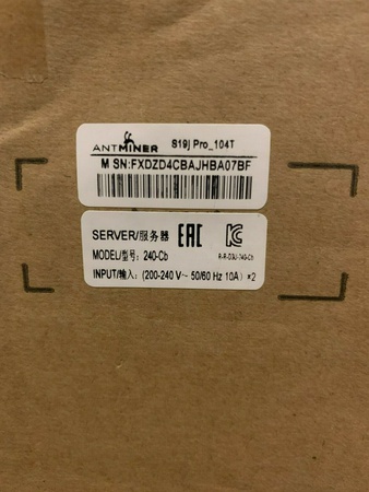 НОВЫЙ BITMAIN ANTMINER S19J Pro - 104TH / s SHA-256 ASIC MINER - BTC - BITCOIN - США