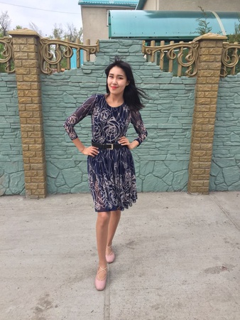 Красивое Платье, Молодежное, Корейский стиль, Повседневное. (42-44)