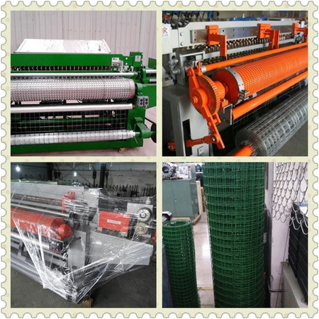 machine for the production of welded mesh in rolls