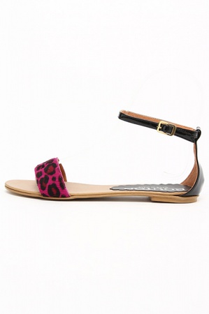 Сандалии фуксия под леопарда sa007
