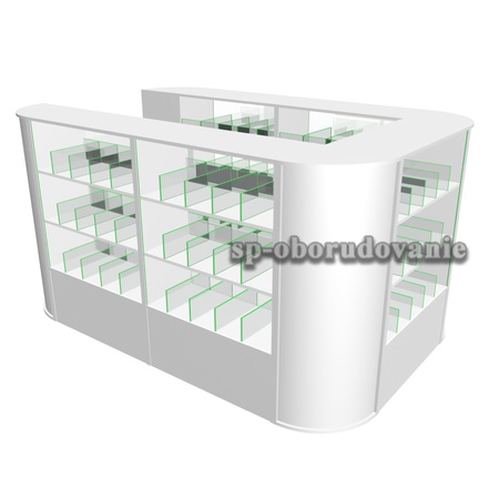 Витрина для сухофруктов в виде торгового островка