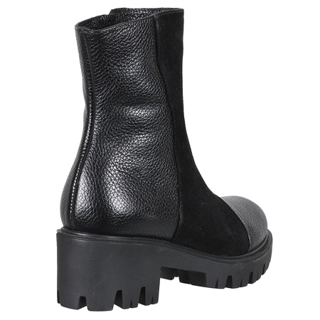 Женские ботинки, натуральная замша и кожа <G281>