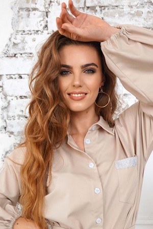 Бежевое платье рубашка (артикул ML 06/1)