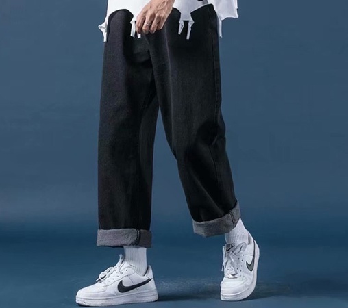 Мужские широкие джинсовые брюки