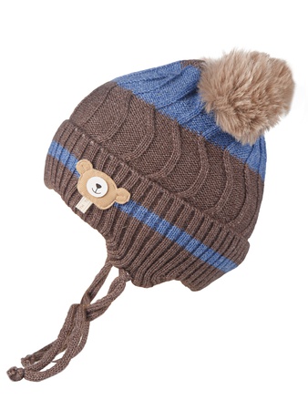 Bebekler için bağcıklı kışlık şapka