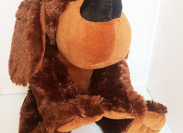 Игрушка мягконабивная Собачка с бантом 37/50см