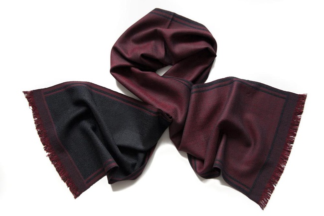 Italian silk and wool scarves for men