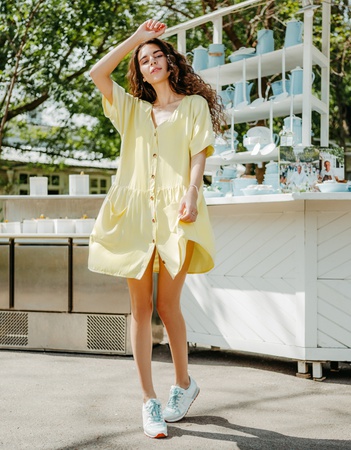 Летнее платье из полированного штапеля