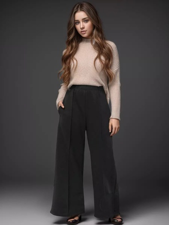 Школьные брюки палаццо для девочек