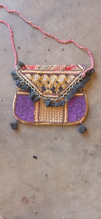 Etnik Stil Çanta - Hint Çapraz Çanta - İşlemeli Çanta - Bohem Çanta - Artisan Çanta - Hobo Stil Çanta