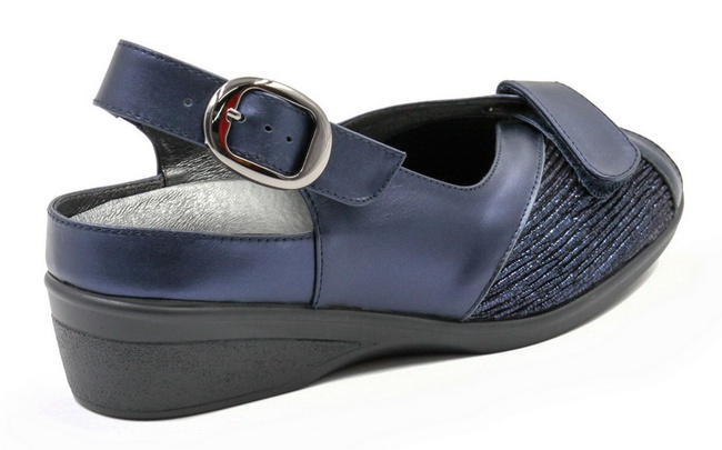 Синие Летние туфли из натуральной кожи Арт: 8313 синий