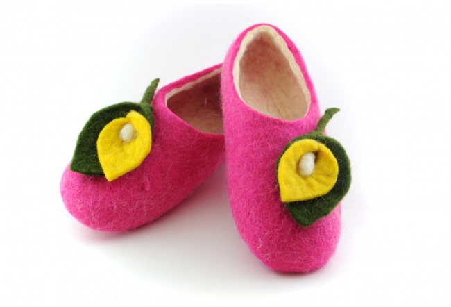 Keçe Terlik &quot;Calla Flower&quot;