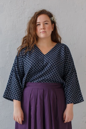 Кроп-Топ c принтом в горошек