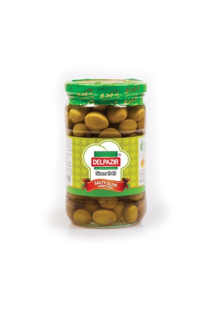 Çukurlu zeytin Delpazir cam kavanozda 680g