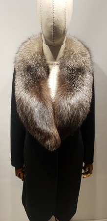 Kaşmir kaban frost tilki yakalı