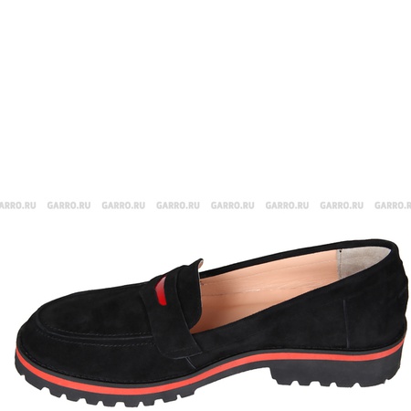 Туфли 7764 чёрные, натуральная замша