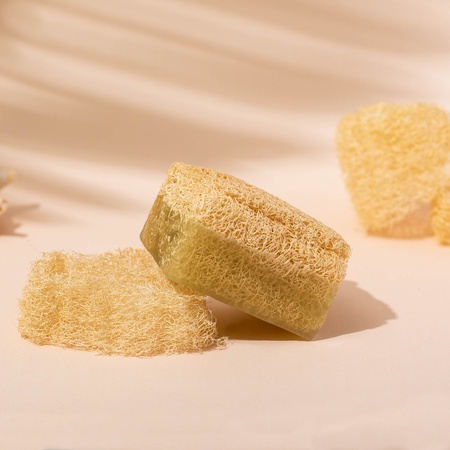 Натуральное мыло с алоэ вера и волокнами тыквы 150 грамм (100% натуральное)