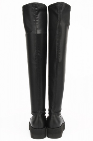 Schwarze Overknee-Stiefel s205