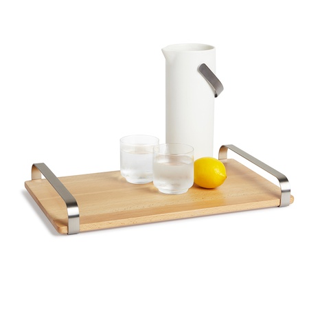 ПОДНОС SAVORE НАТУРАЛЬНОЕ ДЕРЕВО/НИКЕЛЬ