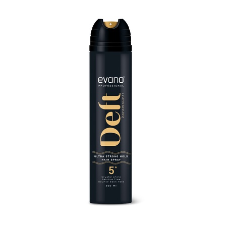 Evano Professional Deft Paramount Hair Hold Spray For Men & Women 250ml | Strong Hold for Everyday Styling | Instant Crystal Shine | Non-Sticky & No Flakes | Anti-Frizz Finish for All Hair Types