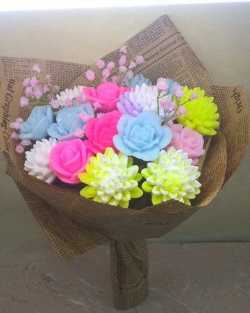 Букет из мыла Нежность в городе