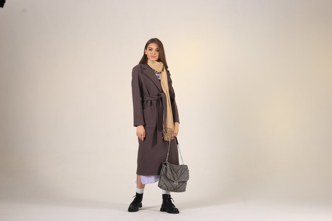 Women's coat, demi-season, with patch pockets # 14