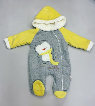 Человечик комбез на махре с капюшоном flexi baby