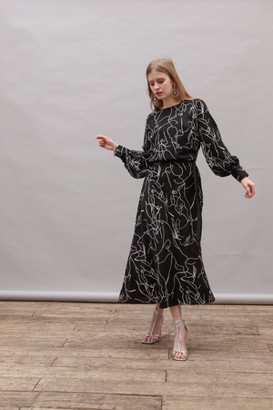 ПЛАТЬЕ ПРИНТ «НИТКА»