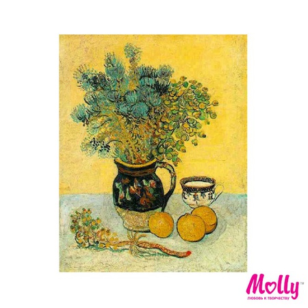 Paint by number Van Gogh. Majolica with field colors