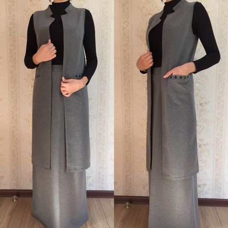 Двойка жилет с юбкой