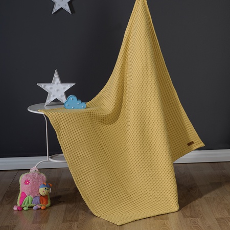 Baby 100% Organic Cotton Blanket Saffron