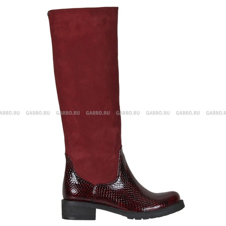 Сапоги 5711бордовые,натуральная кожа,натуральный н