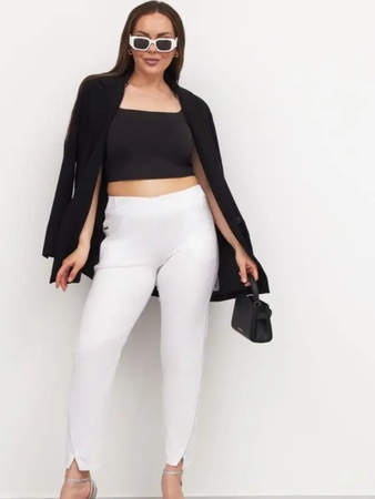 Брюки классические зауженные на резинке