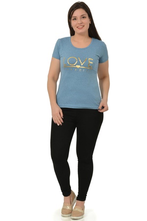 Футболка женская меланж (принт-фольга)