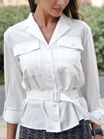 Блузка женская с поясом sd1646