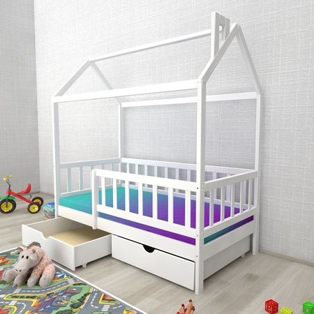 Кровать-домик "Ницца" Сингл (с ящиками)