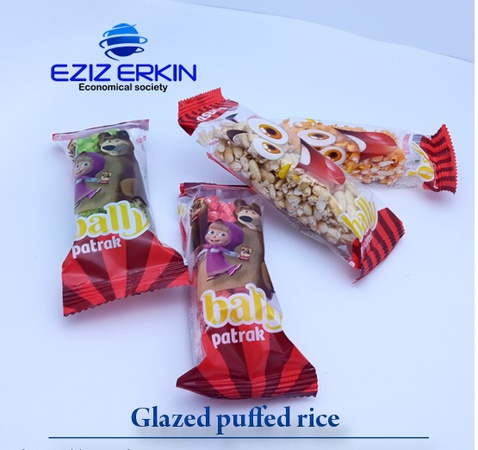 Glazed puffed rice