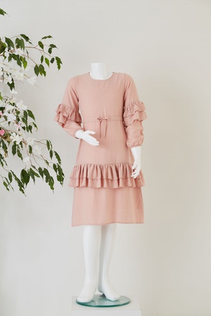 Uzun Kol Kız Çocuk Elbise