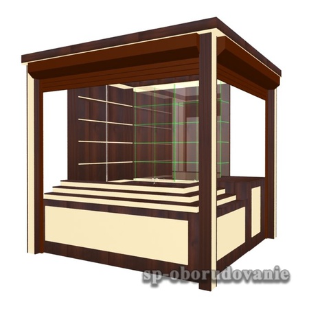 刨花板和玻璃凉亭