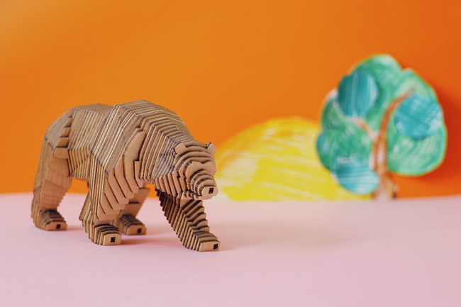 Деревянный конструктор Медведь