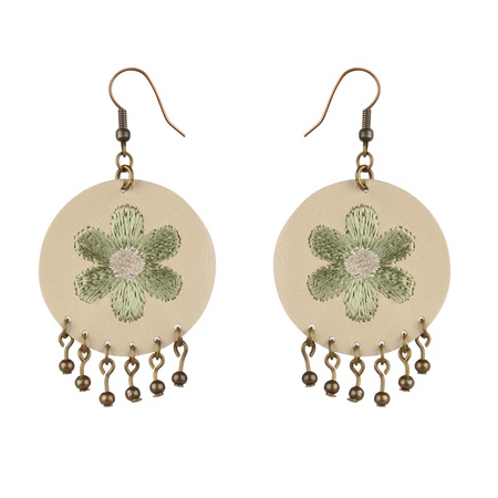 W-113N  Кожаная серьга