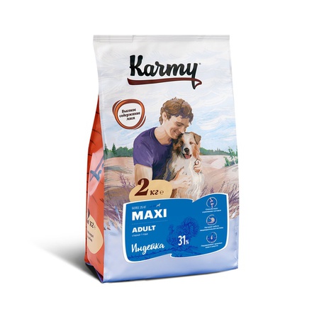 MAXI ADULT - Индейка. Корм для взрослых собак крупных пород старше 1 года. Вес 2 кг.