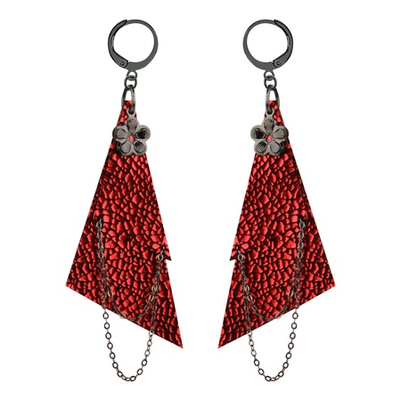 W-111-2 Кожаная серьга